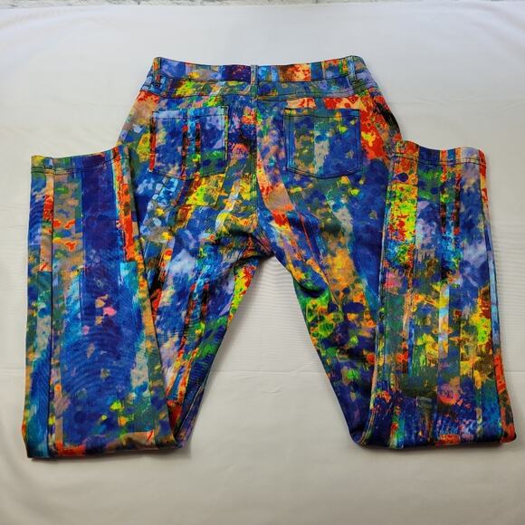Like An Angel Watercolor Straight Jeggings size Large - Picture 7 of 8
